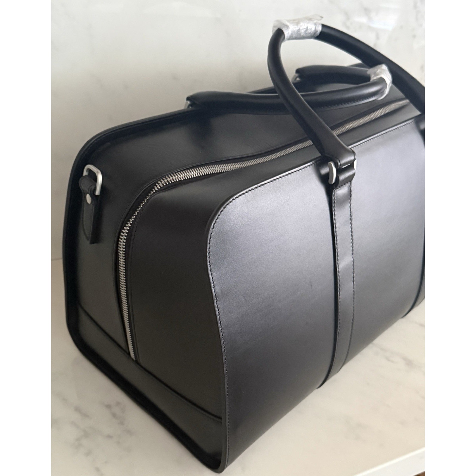 Original Carl Friedrik Weekender Leather Bag Made In Italy Black — image 5 of 8